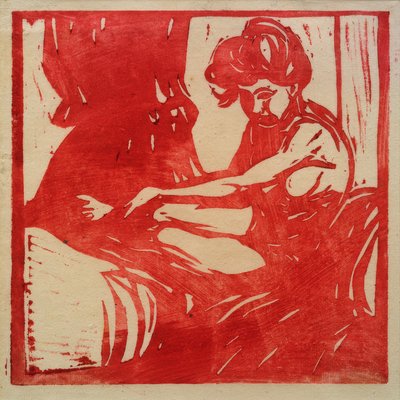 Ülő meztelen lány alkotó: Ernst Ludwig Kirchner