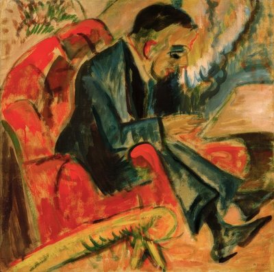 Ülő ember a padon alkotó: Ernst Ludwig Kirchner