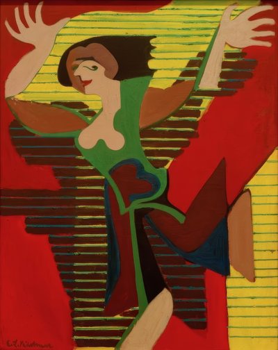 Ugró táncos. Gret Palucca alkotó: Ernst Ludwig Kirchner