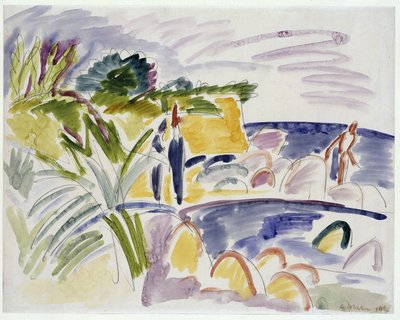 Strand Fehmarn szigetén alkotó: Ernst Ludwig Kirchner