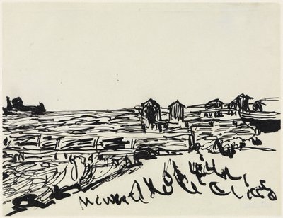 Strand fürdőkocsikkal alkotó: Ernst Ludwig Kirchner