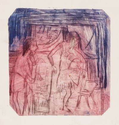 Jelenet a szobában. 1921 alkotó: Ernst Ludwig Kirchner