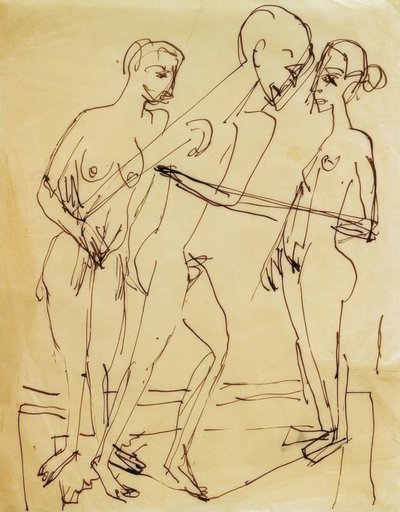 Tánc a nők között alkotó: Ernst Ludwig Kirchner