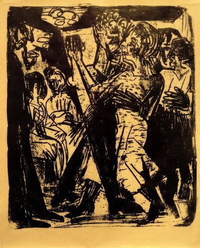 Táncoló parasztpár alkotó: Ernst Ludwig Kirchner