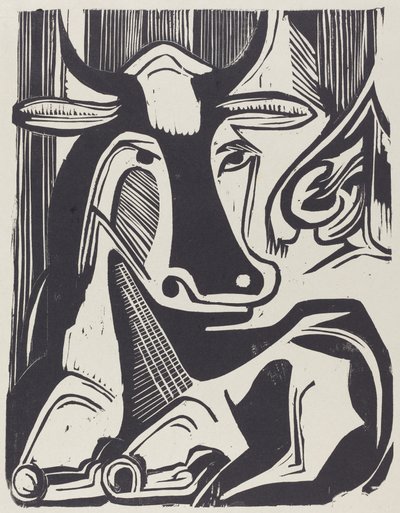 A nagy tehén fekve (Grosse Liegende Kuh) alkotó: Ernst Ludwig Kirchner