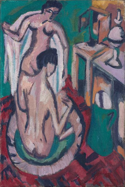 Két akt egy sekély kádban, c. 1912/1913-1920 alkotó: Ernst Ludwig Kirchner
