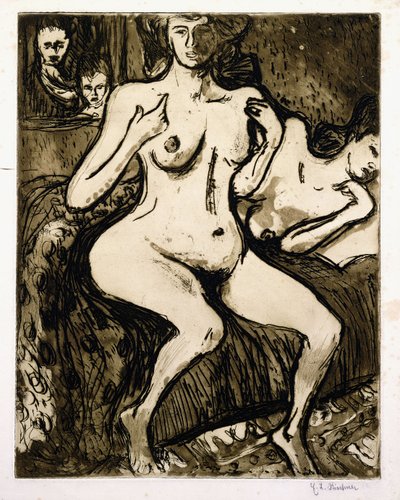 Két nő, 1907 alkotó: Ernst Ludwig Kirchner