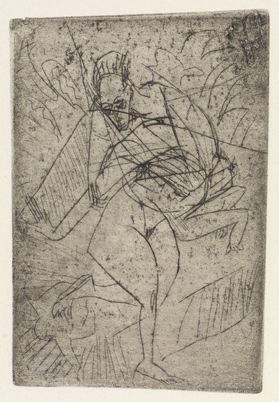 Nemi erőszak jelenet / Három ülő meztelen alak a szobában alkotó: Ernst Ludwig Kirchner