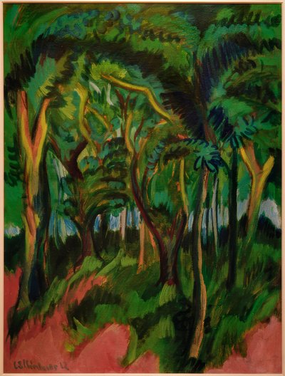 Erdei szív rózsaszín előtérrel alkotó: Ernst Ludwig Kirchner