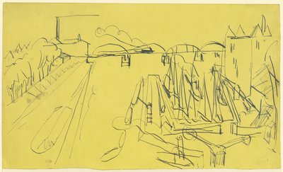Westhafen Frankfurt am Main alkotó: Ernst Ludwig Kirchner