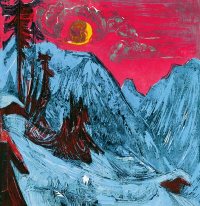 Téli holdfényes éjszaka alkotó: Ernst Ludwig Kirchner