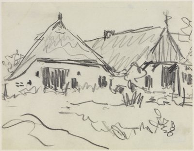 Két parasztház Fehmarnon alkotó: Ernst Ludwig Kirchner