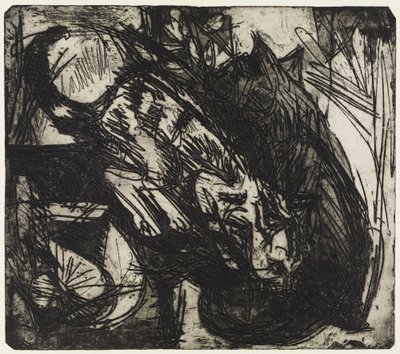 Két macska/hegyi ház – Stafelalp alkotó: Ernst Ludwig Kirchner