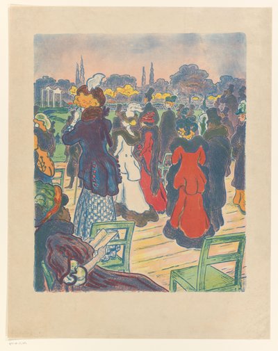 Közönség a versenypályán alkotó: Ernst Matthes