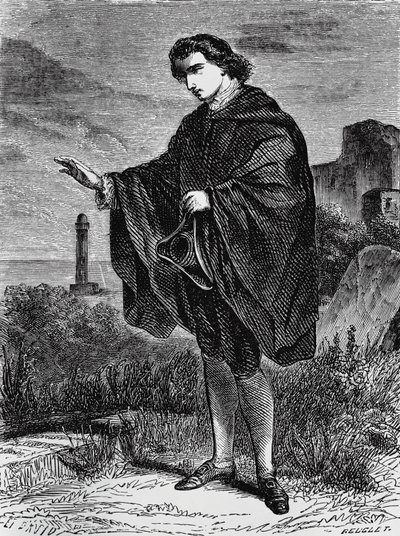 Illusztráció az Entailhez, Ernst Theodor Amadeus Hoffmann (1776-1822) novellájához, metszet alkotó: Ernst Theodor Amadeus Hoffmann