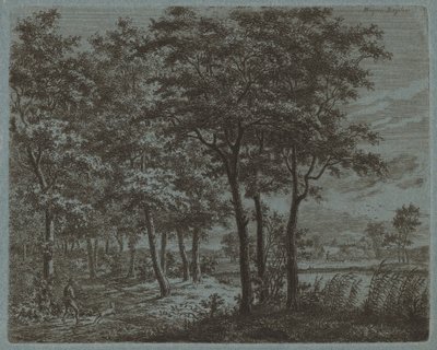 Táj tűzifát cipelő paraszttal, c. 1800. alkotó: Ernst Willem Jan Bagelaar