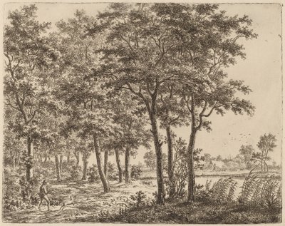 Táj tűzifát cipelő paraszttal, c. 1800. alkotó: Ernst Willem Jan Bagelaar