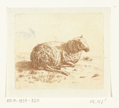 fekvő bárány alkotó: Ernst Willem Jan Bagelaar