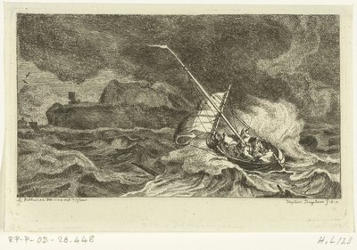 Vitorlás viharos tengeren alkotó: Ernst Willem Jan Bagelaar