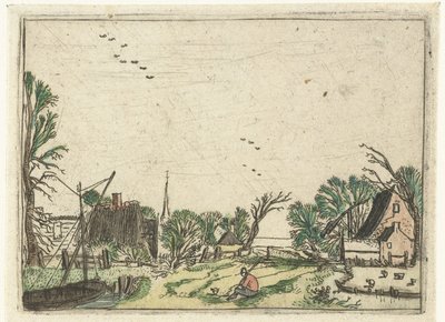 Falu Kis tájak (sorozat címe) alkotó: Esaias van de Velde