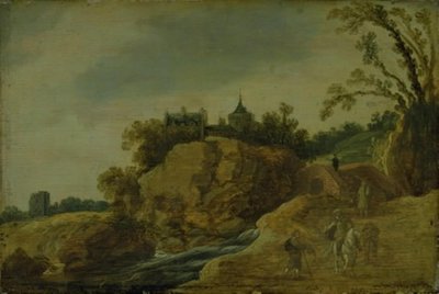 Sziklás táj egy kastéllyal alkotó: Esaias van de Velde