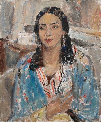 A kék kabát (olaj, vászon) alkotó: Ethel Walker