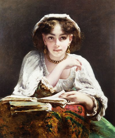 A szerelmes levelek, alkotó: Etienne Adolphe Piot