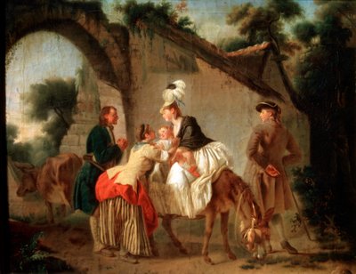 Búcsú a nedves nővértől, 1777. alkotó: Etienne Aubry