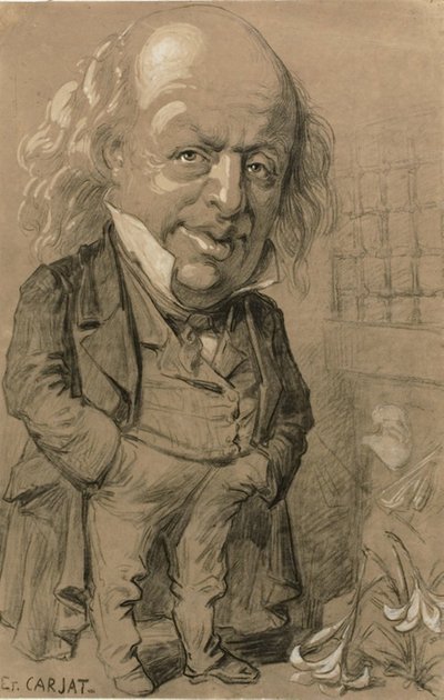 Pierre-Jean de Beranger karikatúra portréja alkotó: Etienne Carjat