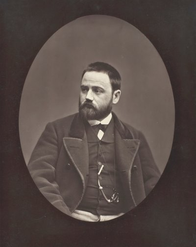 Émile Zola francia regényíró, drámaíró és újságíró, 1840-1902, c. 1876. alkotó: Etienne Carjat