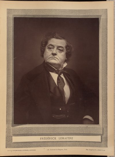 Frédérick Lemaitre alkotó: Etienne Carjat