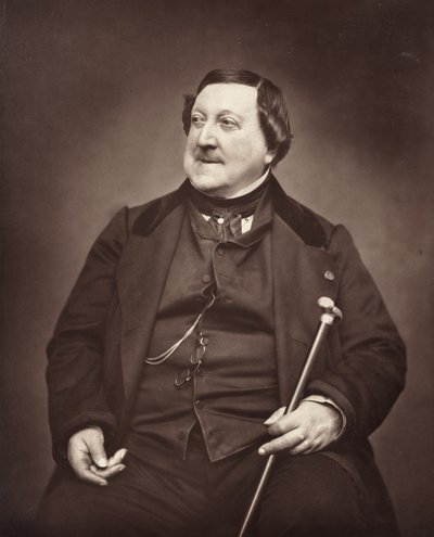 Gioachino Antonio Rossini olasz zeneszerző, 1792-1868, 1862. alkotó: Etienne Carjat