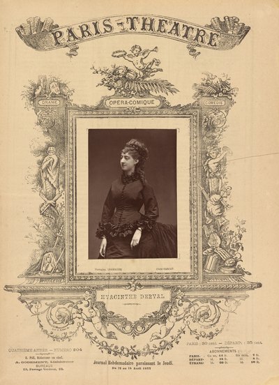 Párizsi színház: Hyacinthe Derval alkotó: Etienne Carjat