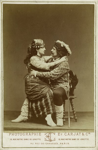 René Didier és Alice Lody Phoebus és Esmeralda szerepében alkotó: Etienne Carjat