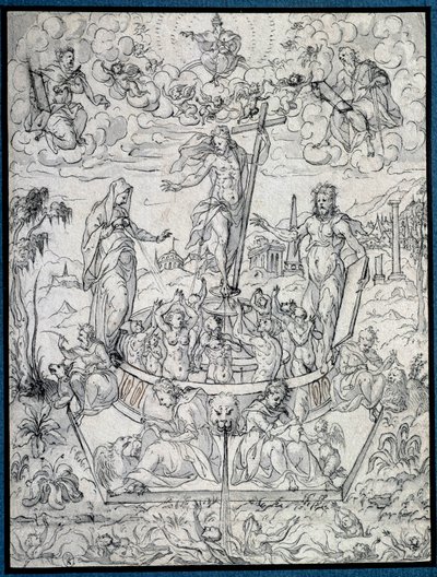A vallás allegóriája. Etienne Delaune (1518-1583/95) rajza 16. századi Párizs, Louvre Múzeum alkotó: Etienne Delaune