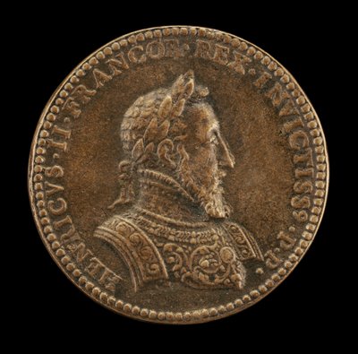 II. Henrik, 1519-1559, Franciaország királya 1547 [előlap] alkotó: Etienne Delaune