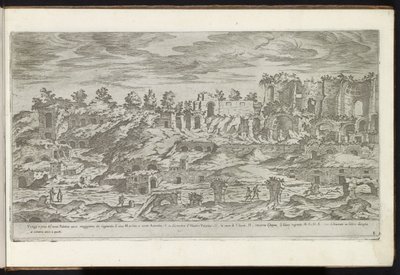 Palatijn te Róma Bouwwerken uit de oudheid (sorozat címe) Az ókori Róma maradványait Stefano Du Perac Parisino gyűjtötte össze és fényképezte perspektivikusan (a sorozat címe a tárgyon) alkotó: Etienne Duperac