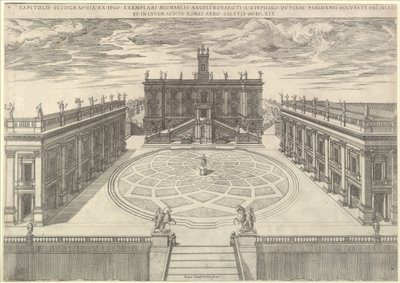 A római Capitolium látképe, 1569 alkotó: Etienne Duperac