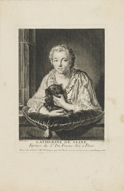 Madame Quinault-Dufresne színésznő portréja 1705-1767, c. 1750. alkotó: Etienne Fessard