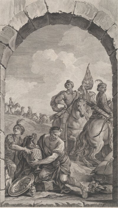 Az alapítók kápolnája Párizsban: A mágusok szvitje: Cavaliers, 1756. alkotó: Etienne Fessard