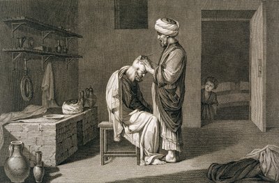 "A borbély", 1822 alkotó: Etienne Frederic Lignon