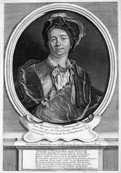 Bernard Le Bovier de Fontenelle, francia író (metszet) alkotó: Etienne Jehandier (after) Desrochers