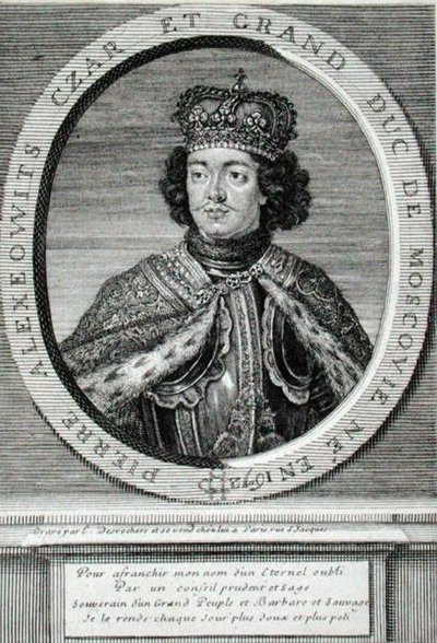 I. Péter (1672-1725) (metszet) alkotó: Etienne Jehandier Desrochers