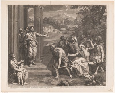 Christus geneest de lamme Jézus ait Paralytico (...)/ Jézus mondta a bénának (...) (cím a tárgyon) alkotó: Etienne Picart