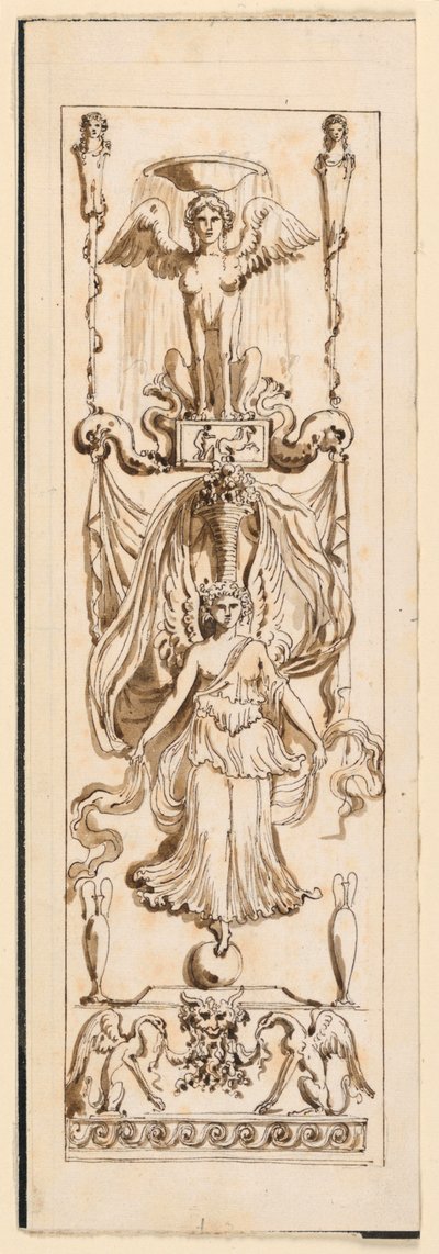 Festett panel tervezése alkotó: Etienne de Lavallee Poussin