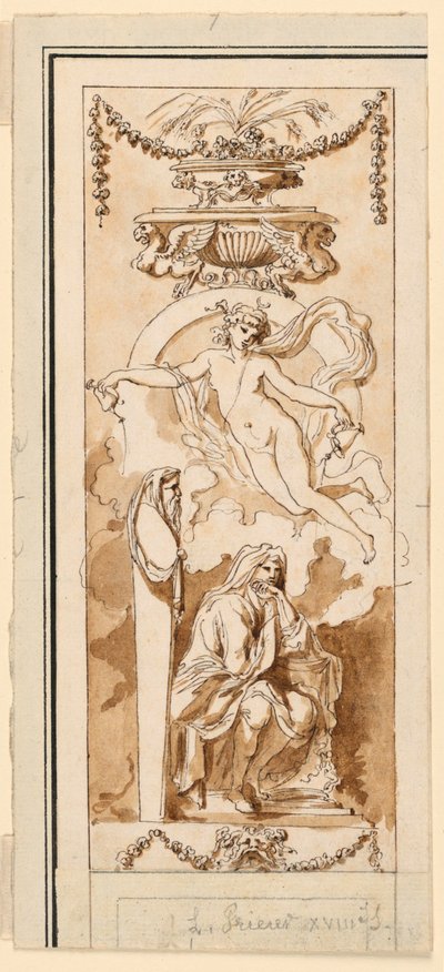 Festett panel tervezése alkotó: Etienne de Lavallee Poussin