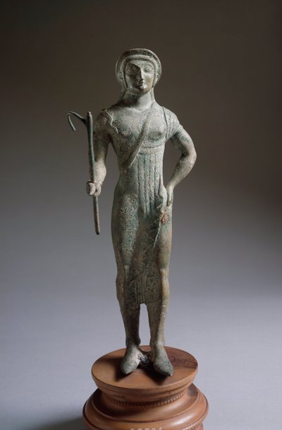 Etruszk civilizáció: „” felajánló figura”” bronzszobor, ie 480, 27 cm-re Isola di Fano, Olaszország alkotó: Etruscan