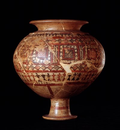 Etruszk civilizáció: olla váza a 3. sírból, Buccacce a Bisenzio nekropolisza – Kr.e. 7. század alkotó: Etruscan