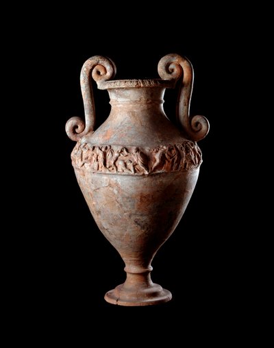 Etruszk civilizáció: terrakotta amfora Poggio Sala sírjából, Olaszország Kr.e. IV. század. Mérete 48 cm alkotó: Etruscan