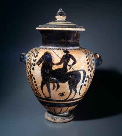 Lovast ábrázoló terrakotta stamnók, ie 500-490 alkotó: Etruscan